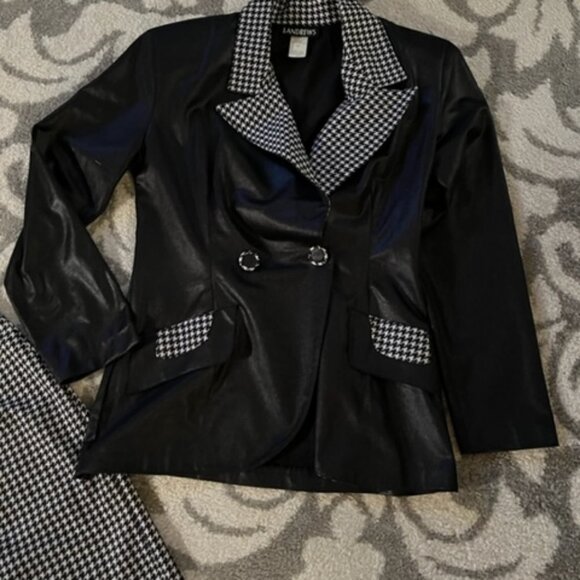 Vintage J. Andrews Houndstooth Skirt and Jacket Junior Size 5/6 - Picture 3 of 9